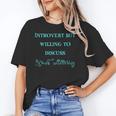 Introvert But Willing To Discuss Hand Lettering Unisex T-Shirt Introvert But Willing To Discuss Hand Lettering Unisex T-Shirt