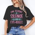 Introverts I'm Fluent In Silence And Eye-Rolls Unisex T-Shirt Introverts I'm Fluent In Silence And Eye-Rolls Unisex T-Shirt