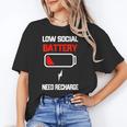 Low Social Battery Need Recharge Introvert Self-Care Unisex T-Shirt
