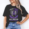 Overdose Awareness Shirt In Memory Of Sister Purple Ribbon Unisex T-Shirt Overdose Awareness Shirt In Memory Of Sister Purple Ribbon Unisex T-Shirt