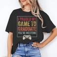 I Paused My Game To Graduate Gamer Graduation Men Boys Unisex T-Shirt