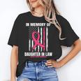 Pink In Memory Of Daughter In Law Breast Cancer Flag Shirts Unisex T-Shirt