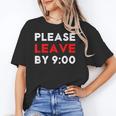 Please Leave By 9 Introvert Party Anti-Social Birthday Unisex T-Shirt