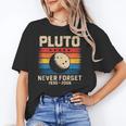 Pluto Never Forget Space Nostalgia Astronomy Humor Unisex T-Shirt
