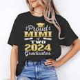 Proud Mimi Of Two 2024 Graduate Class 2024 Graduation Family Unisex T-Shirt
