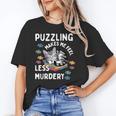 Puzzling Makes Me Feel Less Murdery Introvert Puzzle Cat Unisex T-Shirt Puzzling Makes Me Feel Less Murdery Introvert Puzzle Cat Unisex T-Shirt