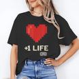 Retro Gamer 1 Life Pixel Heart – 8-Bit Gaming Nostalgia Unisex T-Shirt