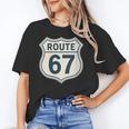 Retro Route 67 Highway Sign Vintage Road Nostalgia Unisex T-Shirt