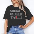 Social Battery 1 Percent Introvert Mood Minimalist Unisex T-Shirt Social Battery 1 Percent Introvert Mood Minimalist Unisex T-Shirt
