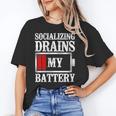 Socializing Drains My Battery Introvert Unisex T-Shirt Socializing Drains My Battery Introvert Unisex T-Shirt