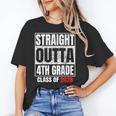 Straight Outta 4th Grade Graduation Class 2028 Fourth Grade Unisex T-Shirt