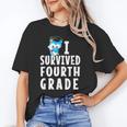 I Survived Fourth Grade Graduation Kids Owl Grad Unisex T-Shirt