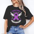 I Wear Purple In Memory Of My Mom Alzheimers Awarenesss Unisex T-Shirt