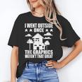 I Went Outside Once Introverts Joke Social Loner Unisex T-Shirt I Went Outside Once Introverts Joke Social Loner Unisex T-Shirt