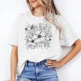 Adult Coloring Book Style Flowers And Ladybug Self Coloring Unisex T-Shirt Adult Coloring Book Style Flowers And Ladybug Self Coloring Unisex T-Shirt