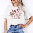 Anti Social Moms Club On Back Retro Introvert Unsociable Unisex T-Shirt Anti Social Moms Club On Back Retro Introvert Unsociable Unisex T-Shirt