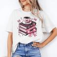 All Booked For Valentine's Teacher Coquette Bow Coffee Book Unisex T-Shirt