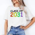 Class Of 2031 Pre-K -12th Grade Hand Prints Space Graduation Unisex T-Shirt