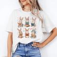Cute Teacher Bunny Rabbit Reading Easter Bunnies Book Lovers Unisex T-Shirt