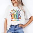 Equal Rights Book Flower Equality Peace Love Kindness Book Unisex T-Shirt