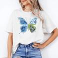 Frutiger Aero Aesthetic Butterfly Computer Fishes Scenery Raglan Baseball Tee Unisex T-Shirt