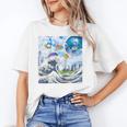 Frutiger Aero Aesthetic Tech Great Wave Of Kanagawa Fishes Raglan Baseball Tee Unisex T-Shirt Frutiger Aero Aesthetic Tech Great Wave Of Kanagawa Fishes Raglan Baseball Tee Unisex T-Shirt
