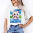 Frutiger Aero Aesthetic Tech Kawaii Ramen Cat Fishes Raglan Baseball Tee Unisex T-Shirt