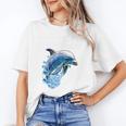 Frutiger Aero Splashy Dolphin Y2k Aesthetic Graphic Premium Unisex T-Shirt Frutiger Aero Splashy Dolphin Y2k Aesthetic Graphic Premium Unisex T-Shirt