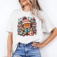 Gingerbread Reading Book Lovers Christmas Bookworm Librarian Premium Unisex T-Shirt