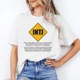 INTJ Warnings Architect Personality Type Introvert Unisex T-Shirt