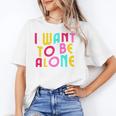 Introvert I Want To Be Alone Retro Wavy Unisex T-Shirt Introvert I Want To Be Alone Retro Wavy Unisex T-Shirt