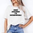 I Make Jokes When Im Uncomfortable Sarcastic Introvert Raglan Baseball Tee Unisex T-Shirt