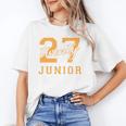 Junior Class 2027 Graduation Back To School Orange Letters Premium Tri-Blend Unisex T-Shirt