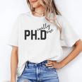 PhD Shirt Phinally Finally Done Graduation Her Unisex T-Shirt