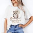 Please Chew Quieter Introvert Christmas Bird Lover Unisex T-Shirt