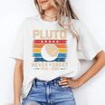 Pluto Never Forget Space Nostalgia Astronomy Humor Premium Tri-Blend Unisex T-Shirt
