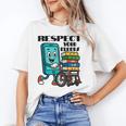 Respect Elders Cellphone Pushing Books In a Wheelchair Unisex T-Shirt Respect Elders Cellphone Pushing Books In a Wheelchair Unisex T-Shirt
