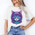 Retro 80s Cat In Space Suit Nostalgia Cat Vintage Astronaut Unisex T-Shirt