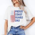 Retro Proud Coast Guard Dad Graduation Dad Usa Flag Outfit Unisex T-Shirt