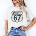 Retro Route 67 Highway Sign Vintage Road Nostalgia Premium Tri-Blend Unisex T-Shirt