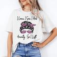 I Came I Saw I Had Anxiety So I Left Messy Bun Introvert Unisex T-Shirt