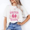Senior 2026 Class Of 26 Coquette Pink Bow Graduation Sister Unisex T-Shirt