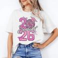 Senior 2026 Graduation Girls Coquette Pink Bow Class Of 2026 Premium Unisex T-Shirt