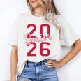 Senior 2026 Graduation Varsity Red Letters On The Back Unisex T-Shirt