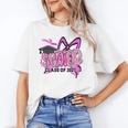 Senior 2027 Class Of 2027 Coquette Girl Pink Graduation 2027 Unisex T-Shirt