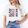Senior 2027 Class Of 2027 Coquette Pink Bow Graduation 2027 Unisex T-Shirt