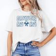 Senior 26 Graduation Class Of 2026 Bow Blue Toile Floral Unisex T-Shirt