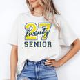 Senior Class Of 2027 Graduation Yellow And Blue On The Back Premium Tri-Blend Unisex T-Shirt