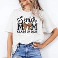 Senior Mom Class Of 2026 Graduation Leopard Coquette Bow Unisex T-Shirt
