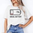 Social Battery 1 Shirt Introvert Anti Social Tee Gif Unisex T-Shirt Social Battery 1 Shirt Introvert Anti Social Tee Gif Unisex T-Shirt